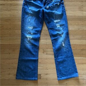 Joe’s Women Low Rise Distressed Flare Jeans Size 28